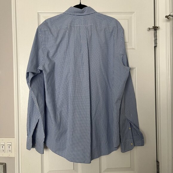 Ralph Lauren Polo Mens Button Shirt Gingham Check Blue Pony Preppy Sz XL - Picture 2 of 7